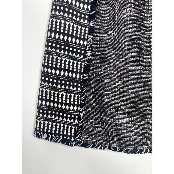 French Connection Tweed Pencil Skirt Size 2 Fringe Pixel Mix Business Casual - Picture 5 of 10